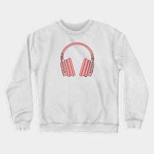 Pink headphones Crewneck Sweatshirt